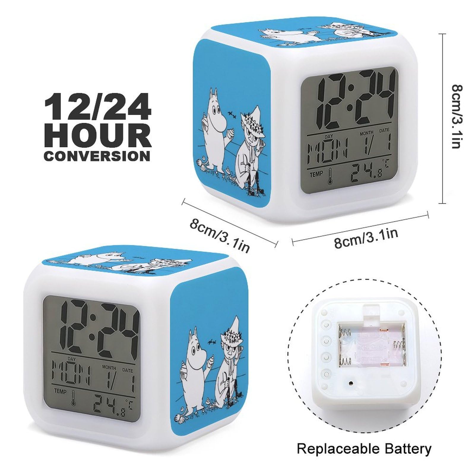 Amazon.co.jp: ムーミン スナフキン 目覚まし時計 デジタル